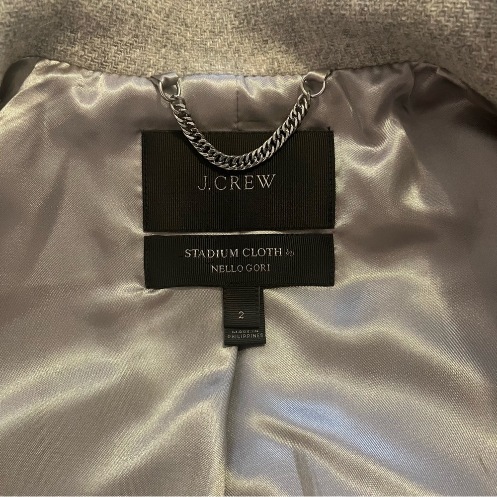 J.Crew Stadium-Cloth Cocoon Coat in Heather Grey Size 2 - Picture 9 of 15